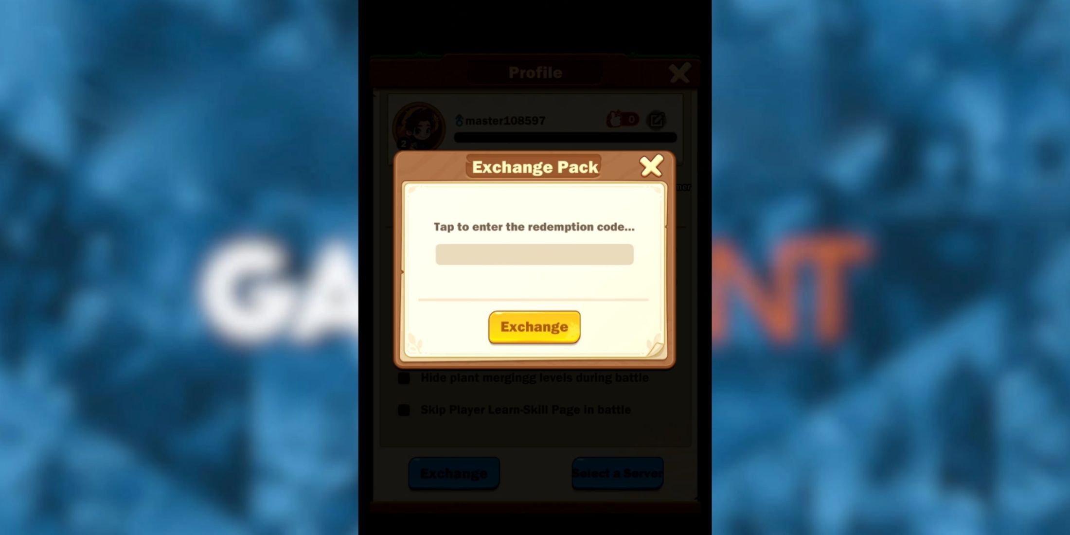 Plant Master Td Go The Codes tab