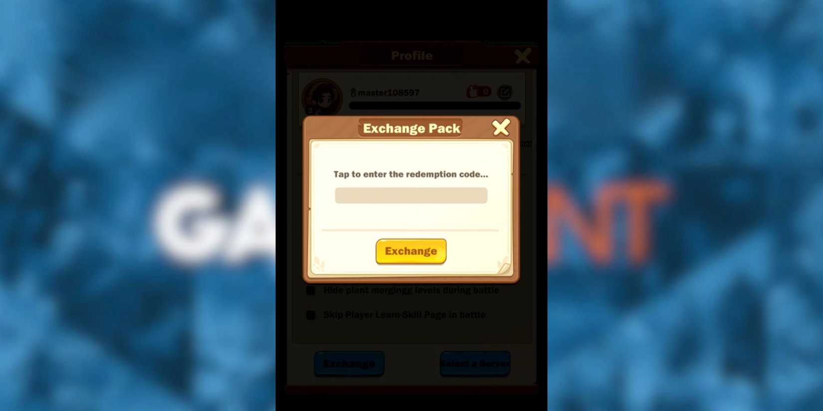 Plant Master TD Go the codes tab