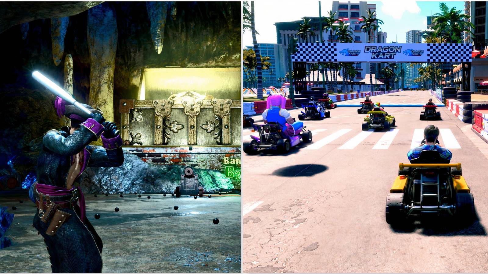 Playing Bang Bang Batting and Dragon Kart in Like a Dragon Pirate Yakuza in Hawaii