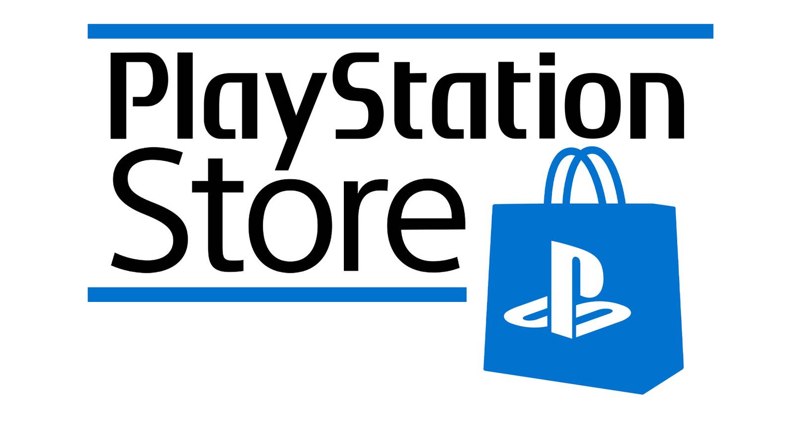 PlayStation Store logo mixed on white background