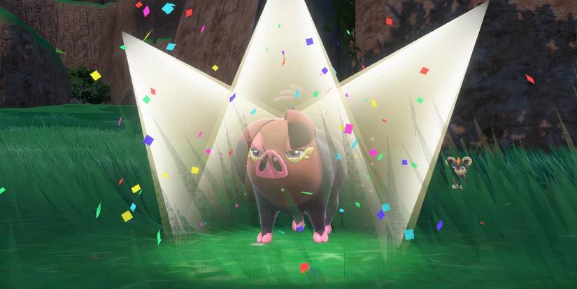 Pokemon encore move pig with spotlight and confetti