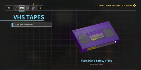 VHS Tape 2 Flare Hand Safety Video