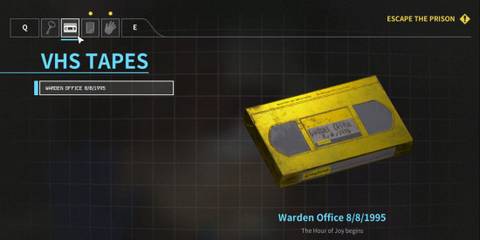 VHS Tape 4 Warden's Office 8/8/1995