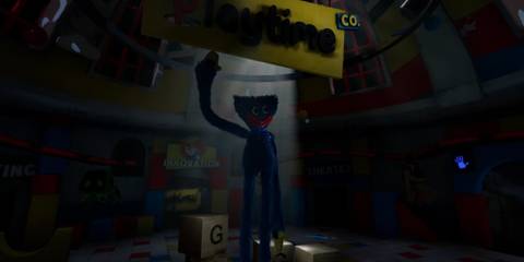  huggy wuggy lobby in poppy playtime 