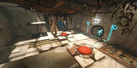 Portal 2 Aperture reshade overgrown test chamber