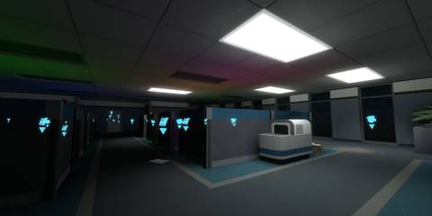 Portal 2 The Cleaning Game office cubicles