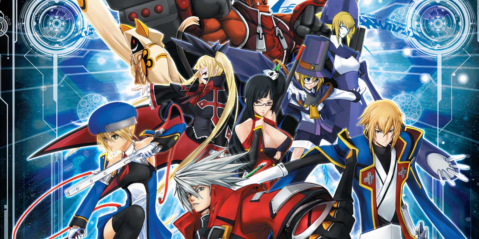Promo art featuring characters in BlazBlue