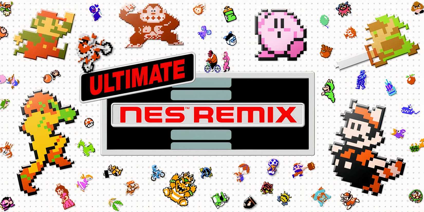 Promo Art with characters in NES Remix