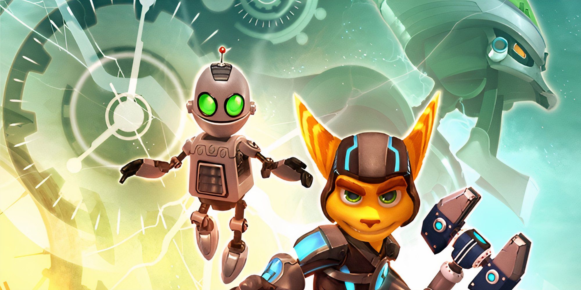 Promo art featuring characters in Ratchet & Clank Future A Crack In Time