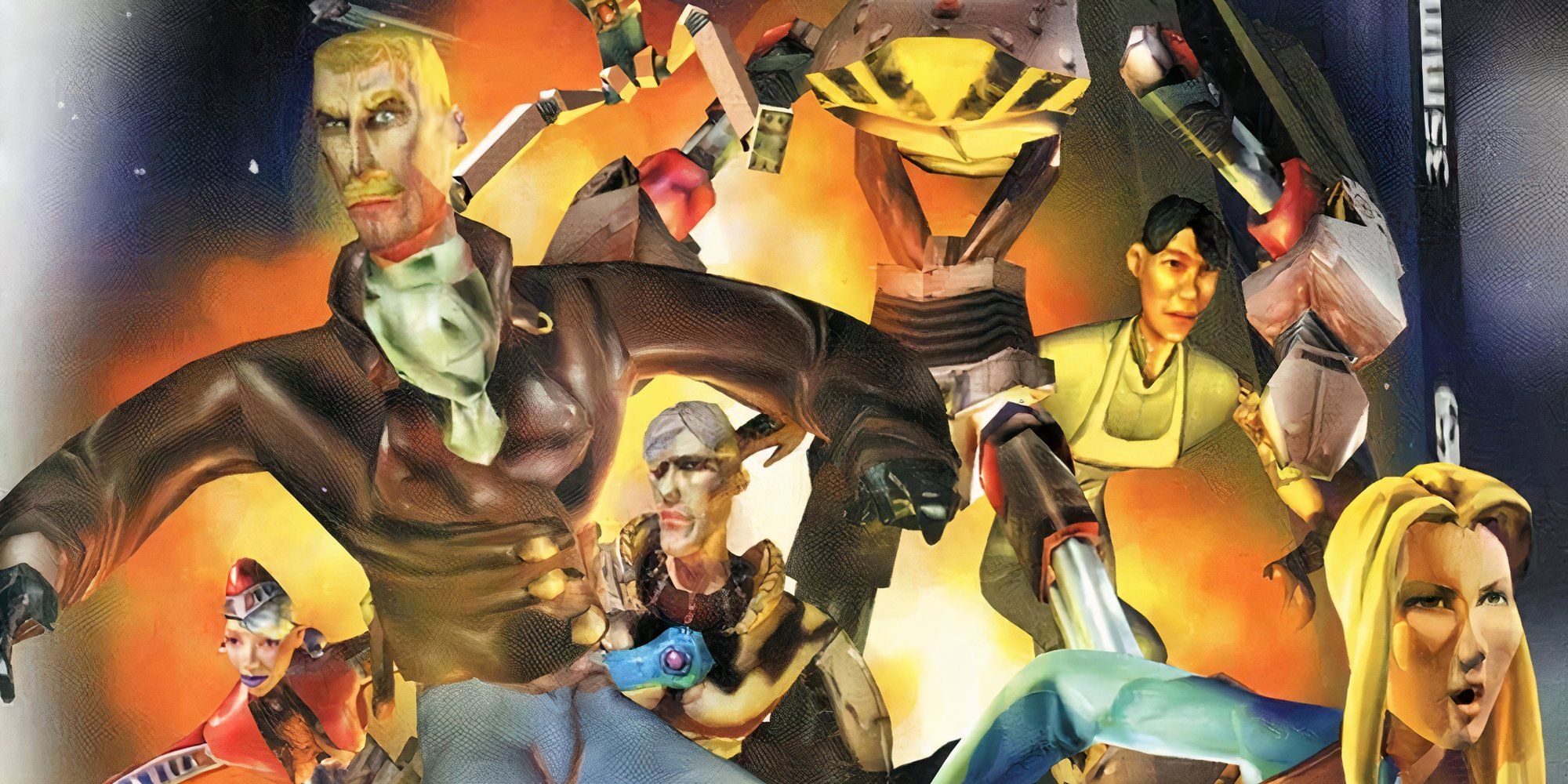 Promo art featuring characters in TimeSplitters