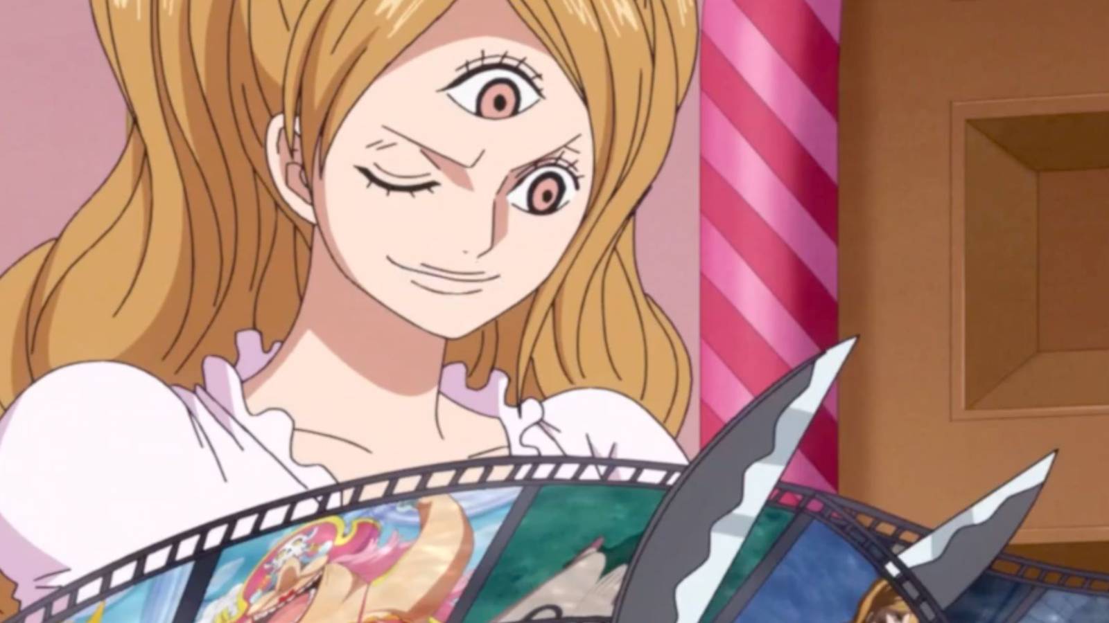 Pudding alters Reiju's memories.