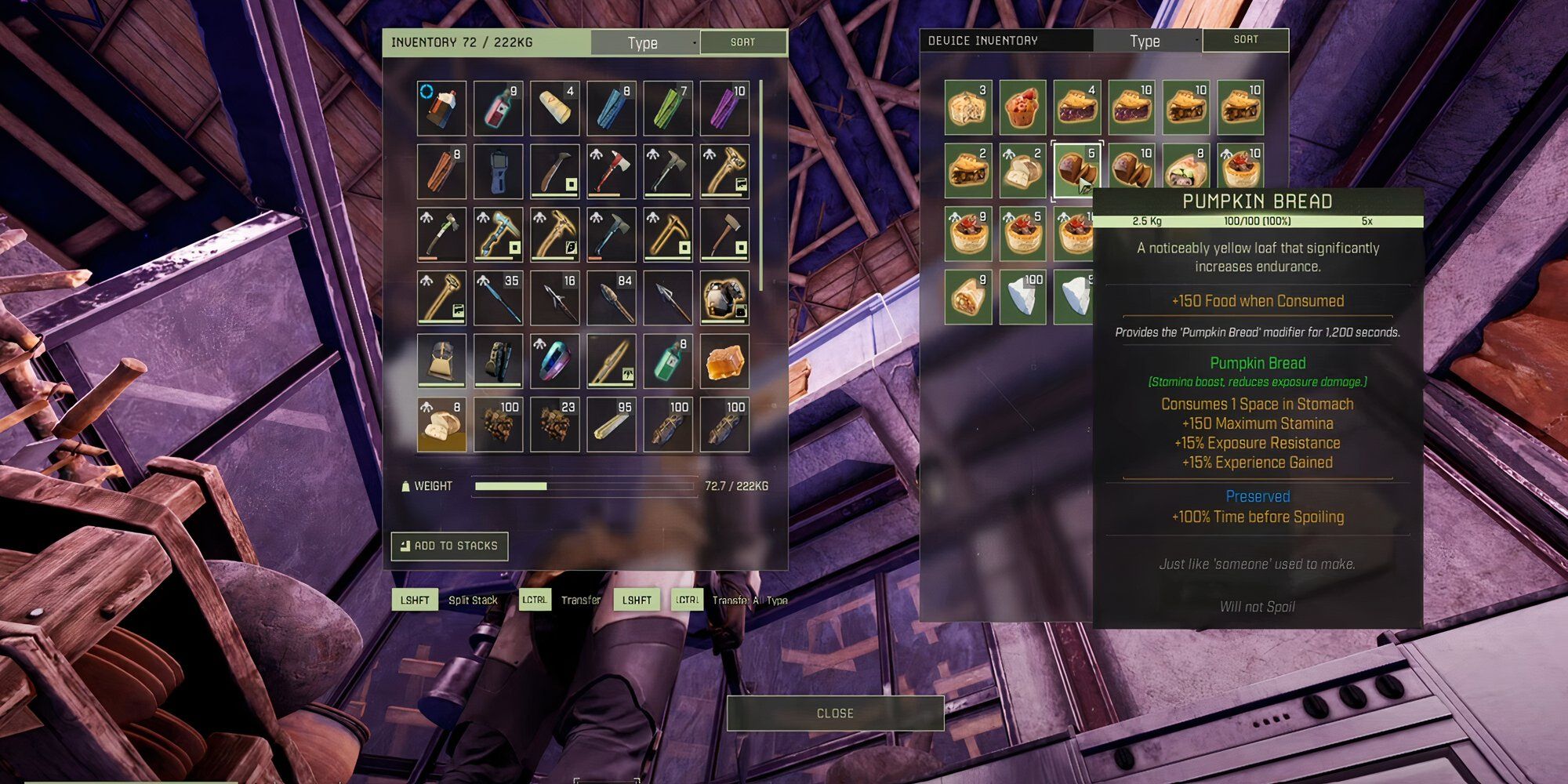 Pumpkin Bread food from inventory