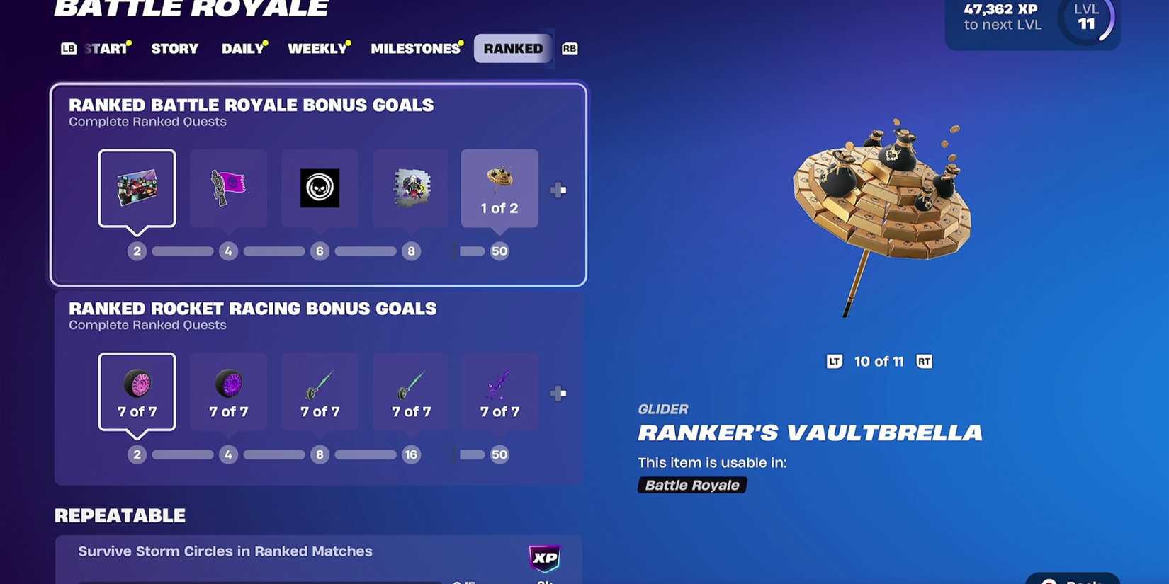 ranked rewards fortnite