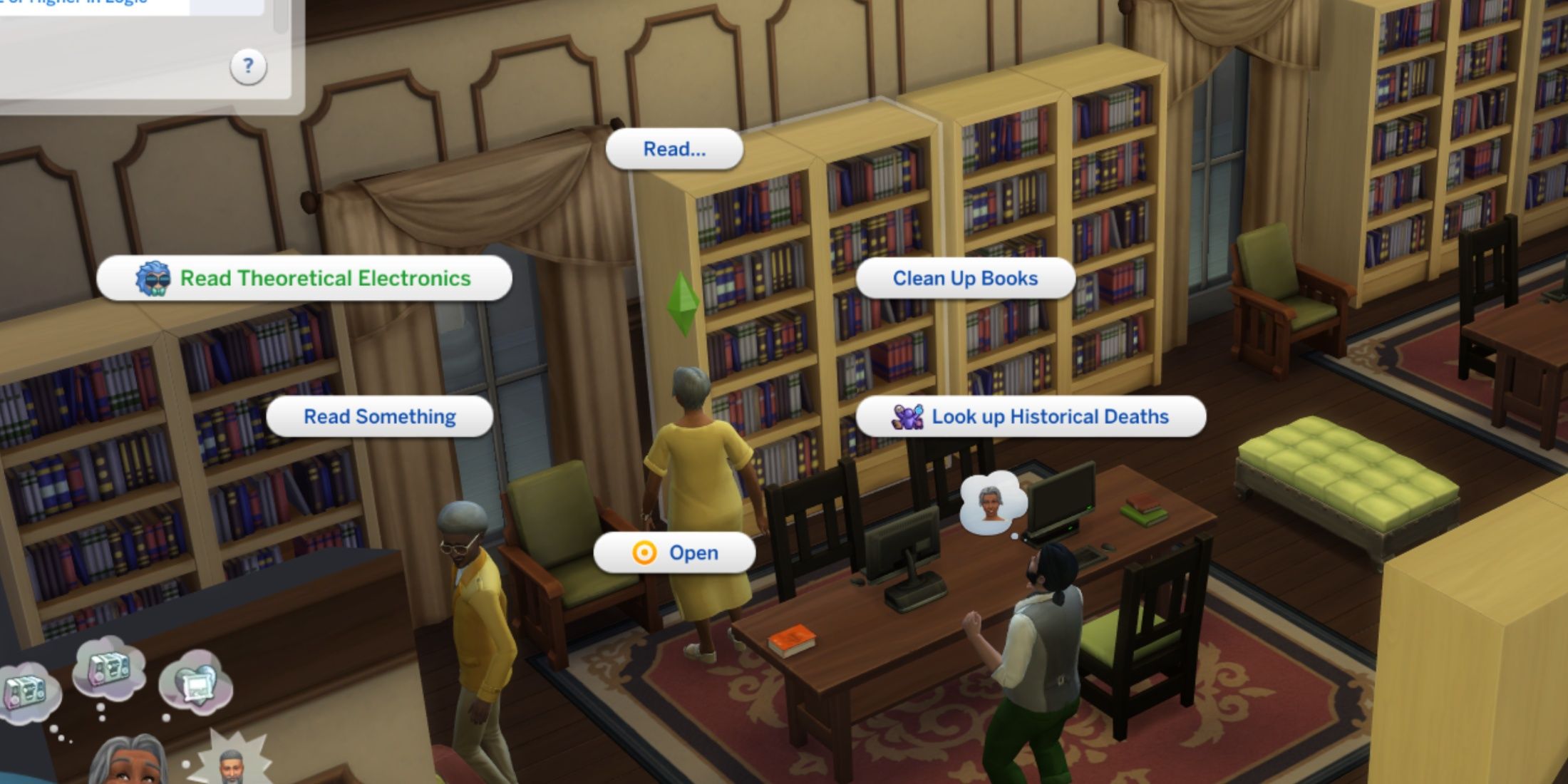 Read Theoretical Electronics at a Library the sims 4