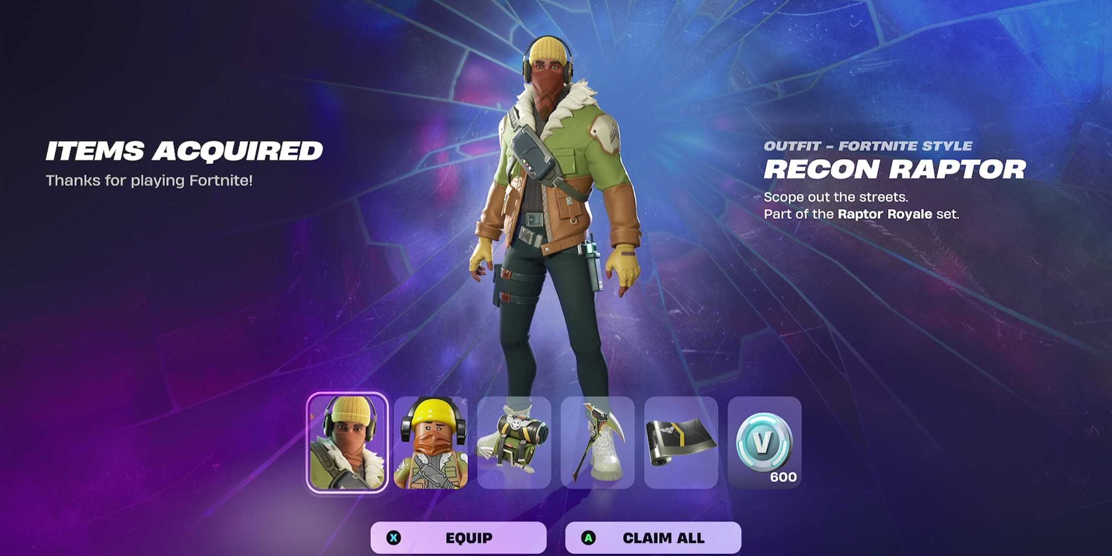 Recon Raptor Skin How to Get this Season's Fortnite Starter Pack