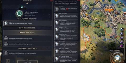 relic slots, reliquary belief in civ 7