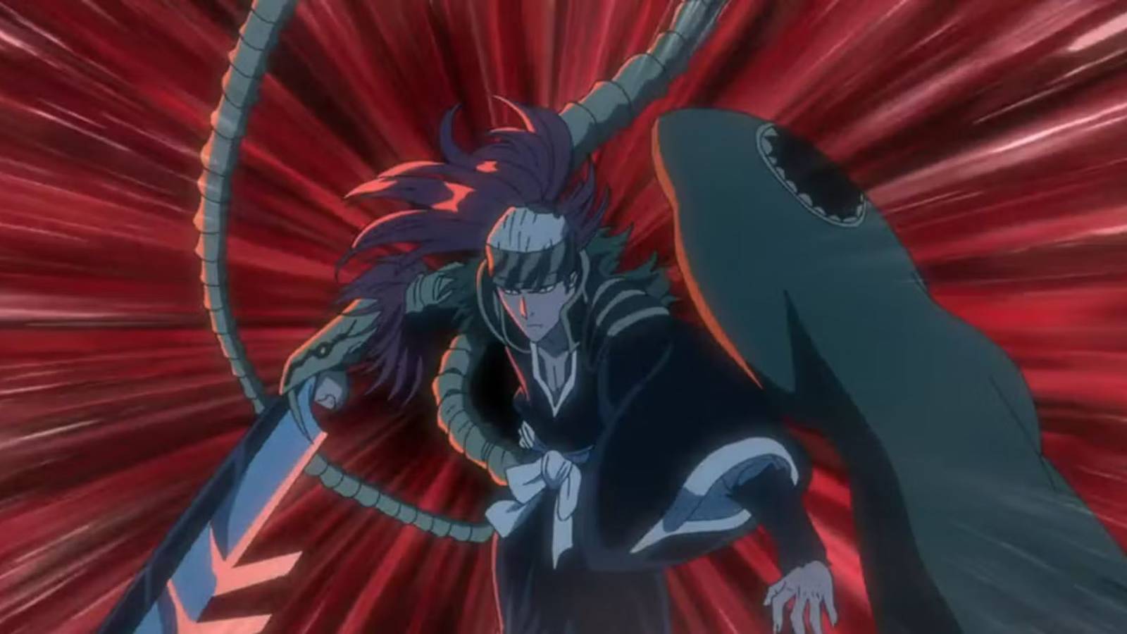 renji in bleach with his zabimaru