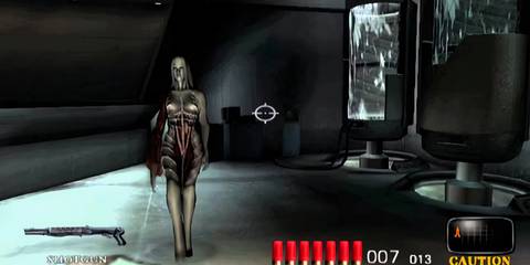 Resident Evil Dead Aim player fighting enemy