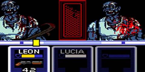 Resident Evil Gaiden fighting two zombies