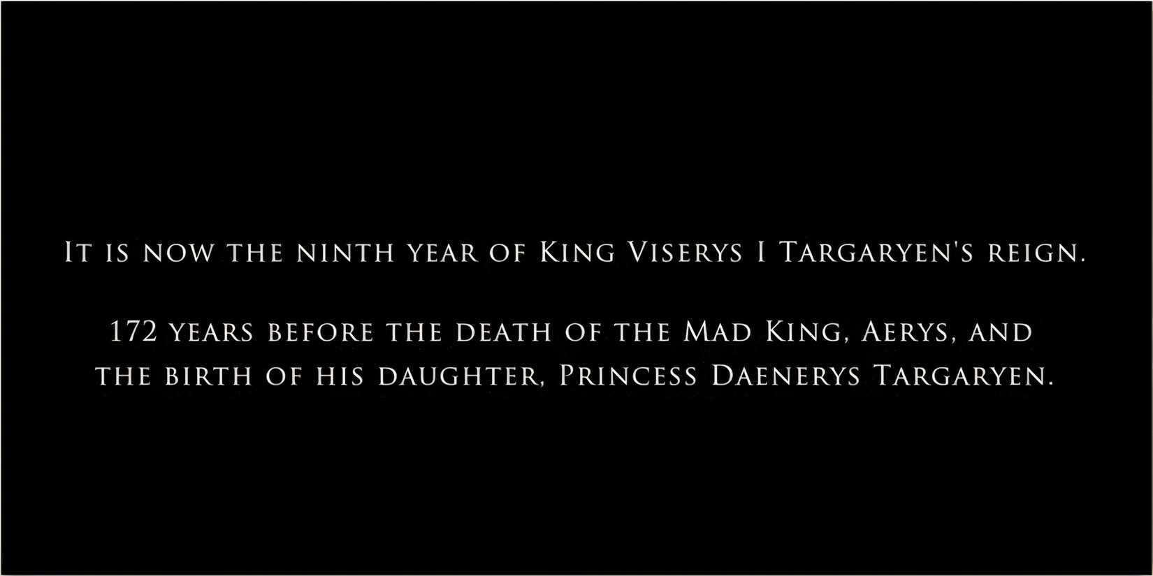 House of the Dragon Title Card.