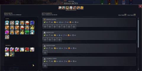 resource allocation screen in civ 7