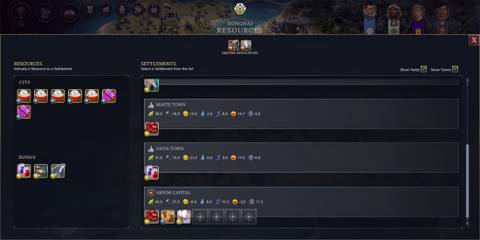 resource management screen in civ 7