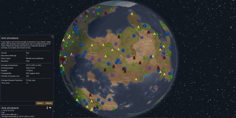 RimWorld map of the globe