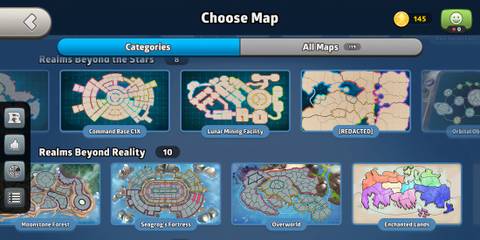 Map selection screen