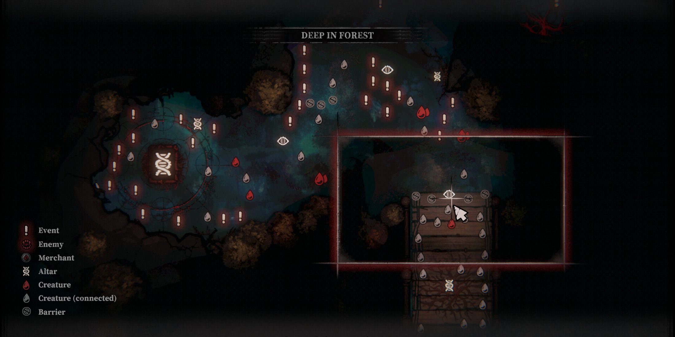 roots devour deep in forest