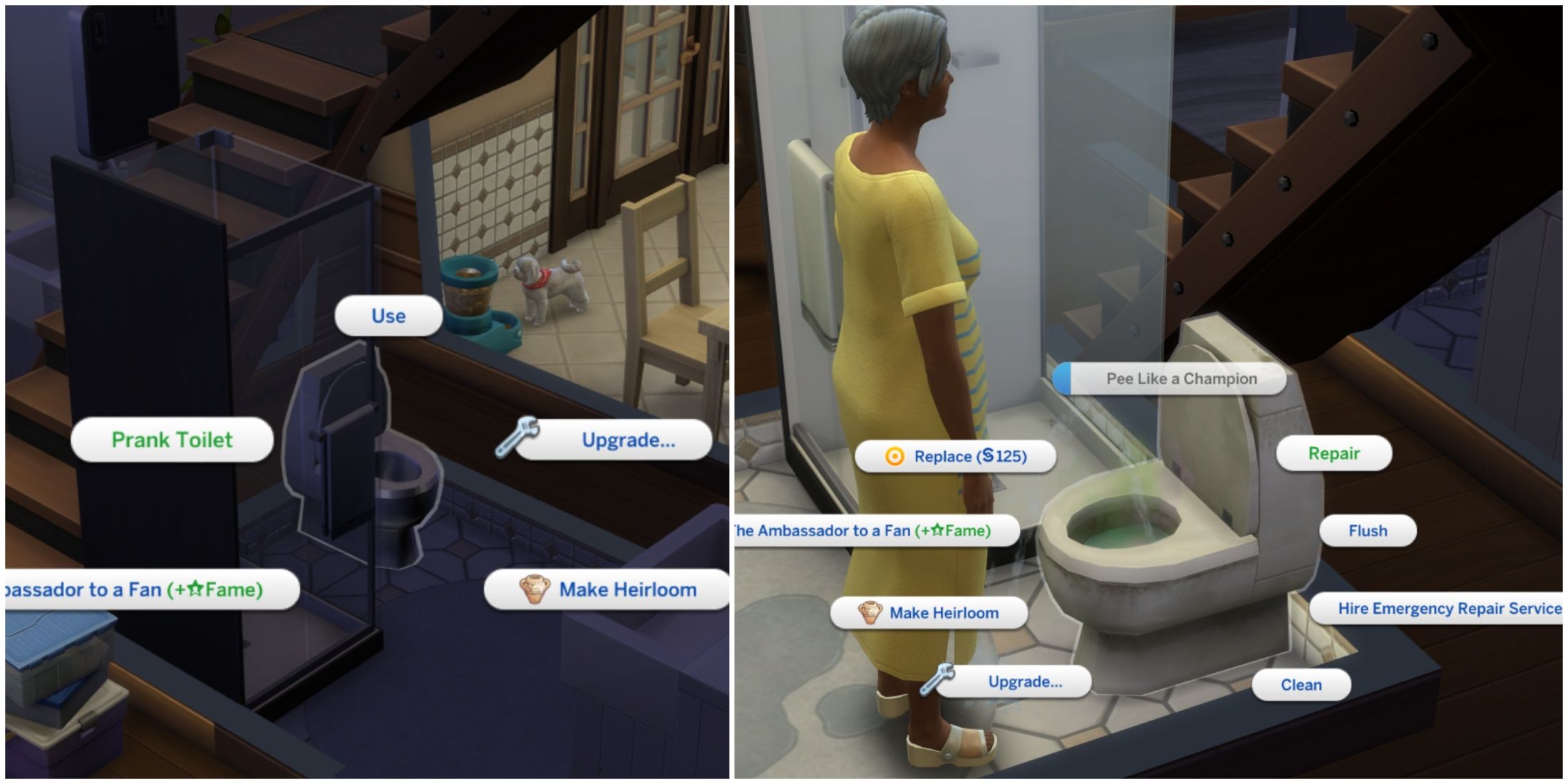 sabotage and repair toilet sims 4