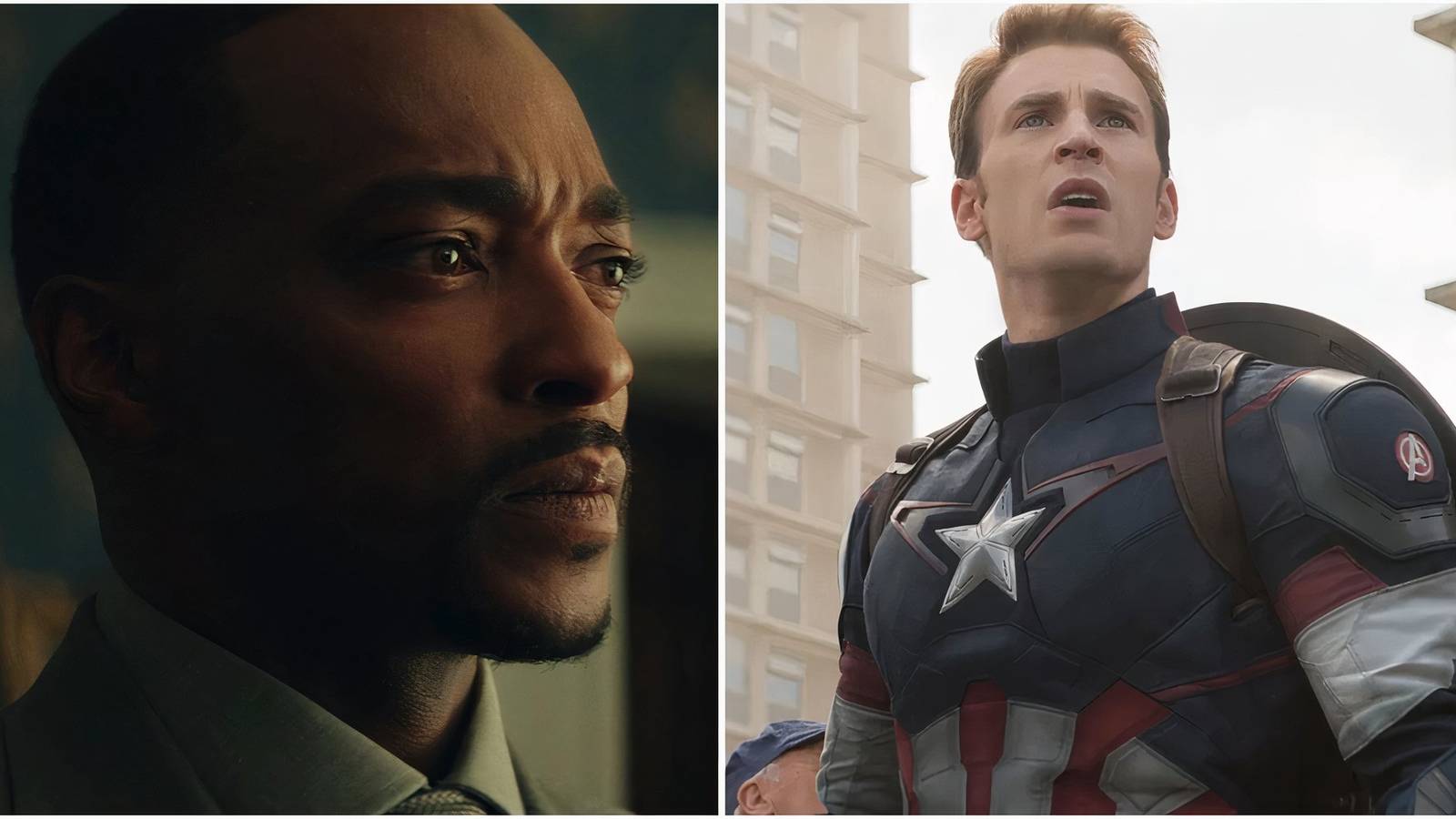 Sam Wilson in Captain America Brave New World and Captain America in The Avengers
