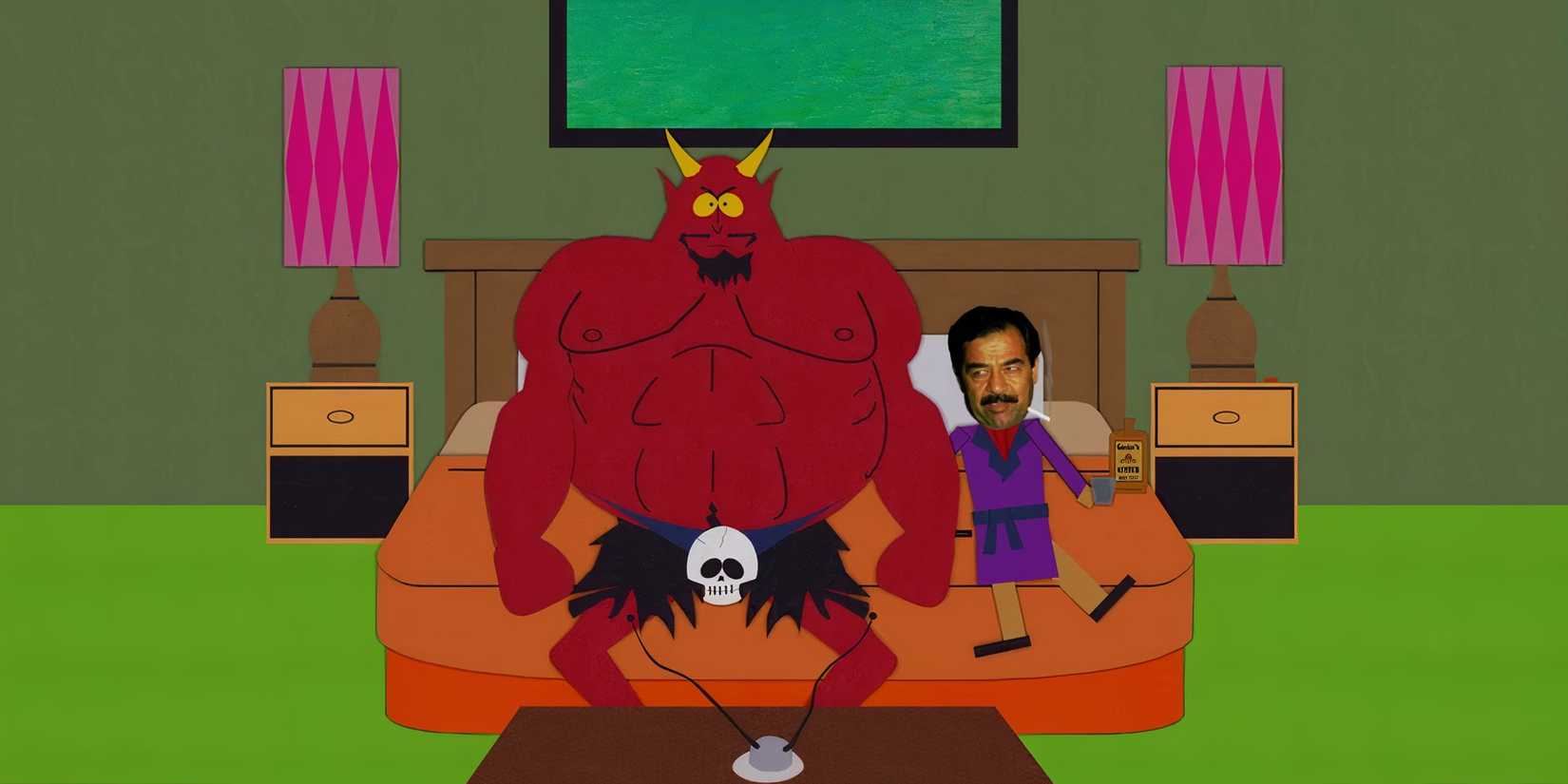 Satan and Saddam Hussein in South Park