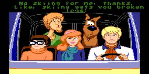 Scooby-Doo Mystery cutscene in the Mystery Machine