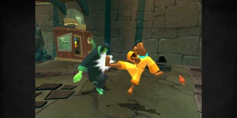 Scooby-Doo! Unmasked karate kick attack