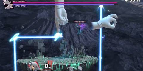 master hand and crazy hand fight