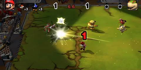 Mario and Bowser Jr. playing football 