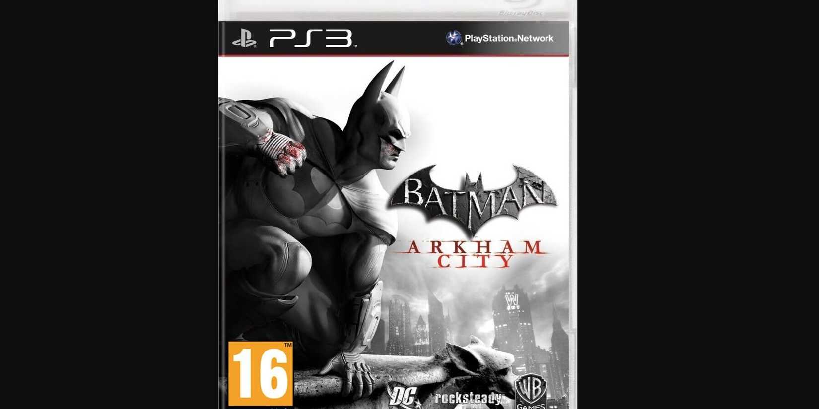 Batman Arkham City cover Batman looking out at the city