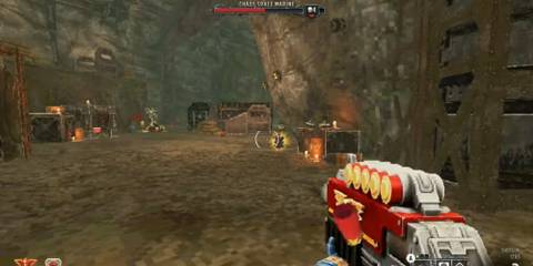 marine exploring with shotgun