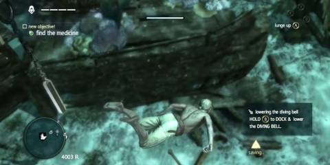 edward swiming in depths