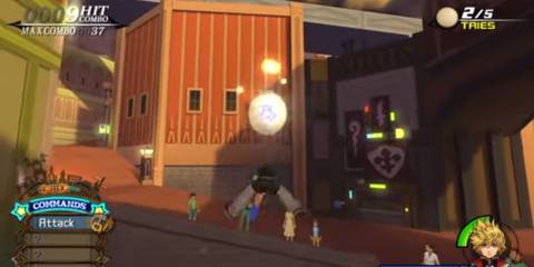 roxas hitting a ball