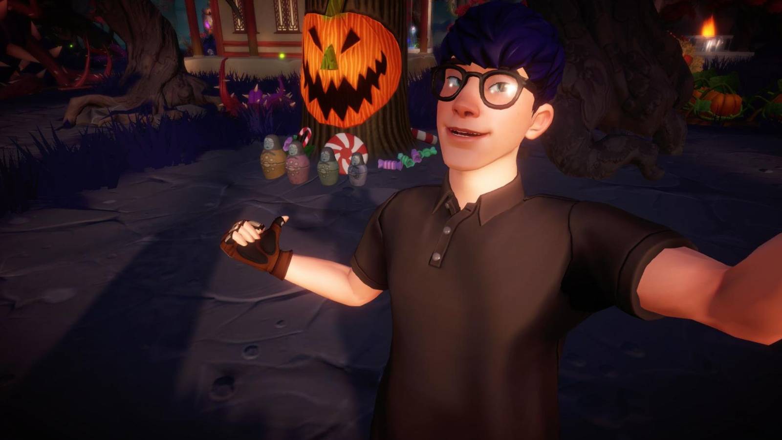 selfie with holiday tree portal dreamlight valley