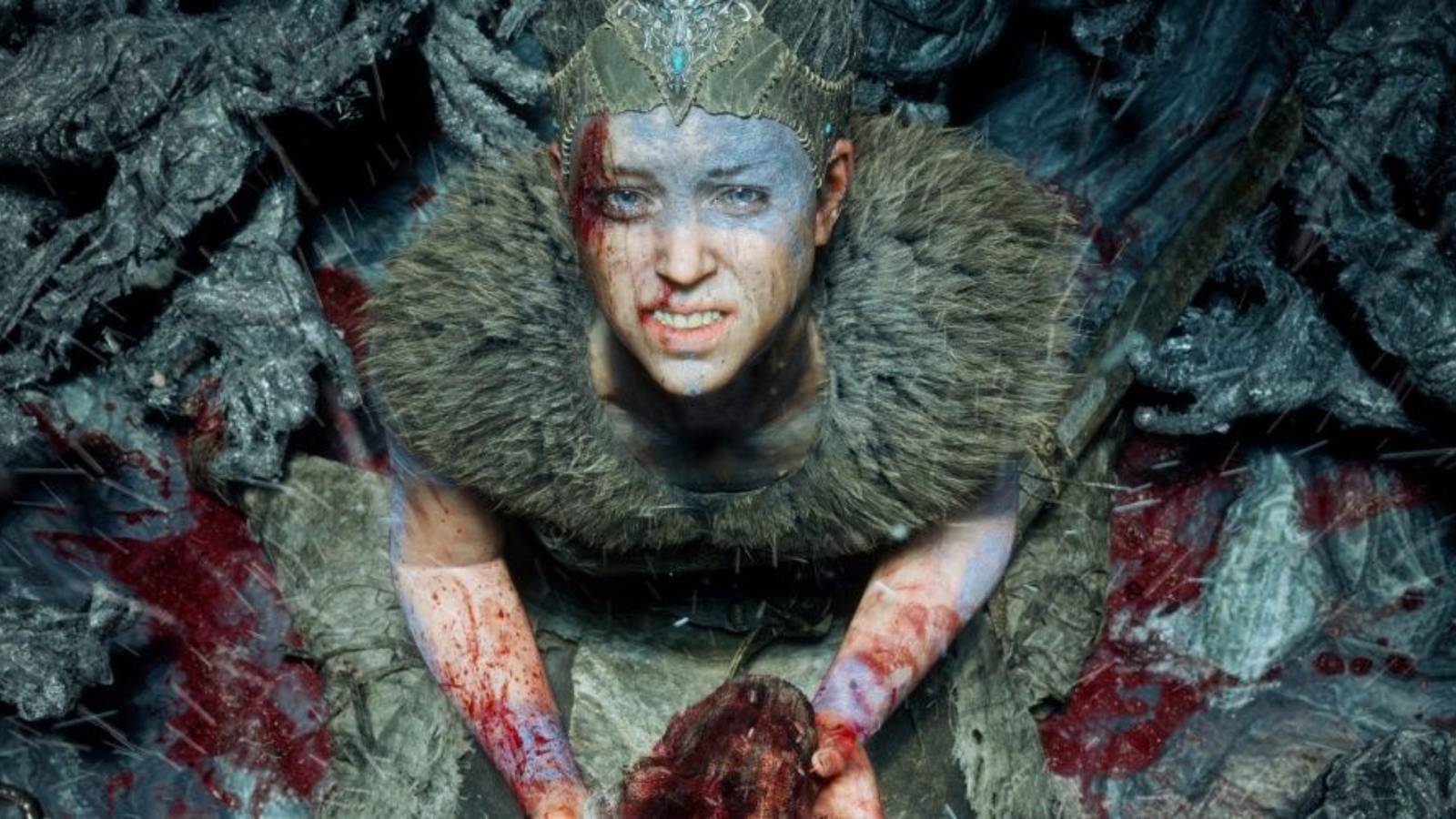 Senua in Tortured Distress in Hellblade Senua's Sacrifice