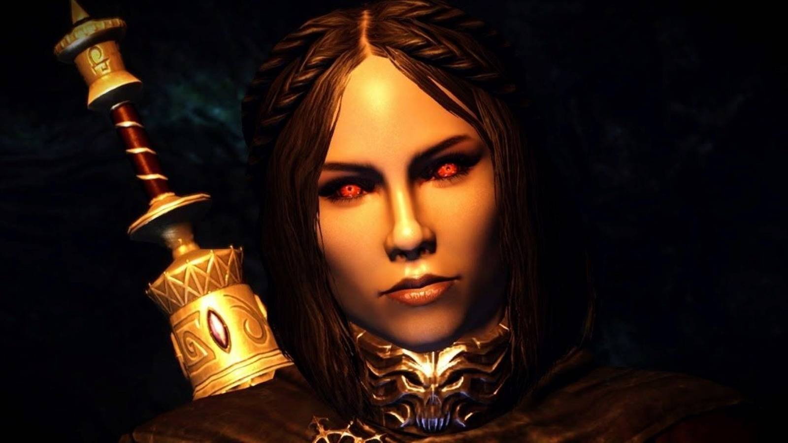 Serana face view in Skyrim