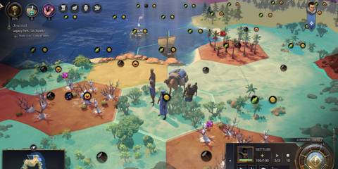 settling in lands with adequate resources in civ 7