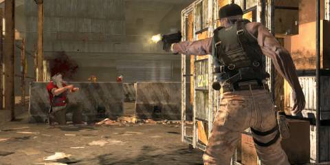 Shooting enemies in 50 Cent Blood on the Sand