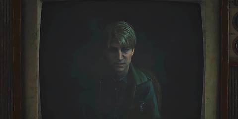 Silent Hill 2 James's reflection in TV screen