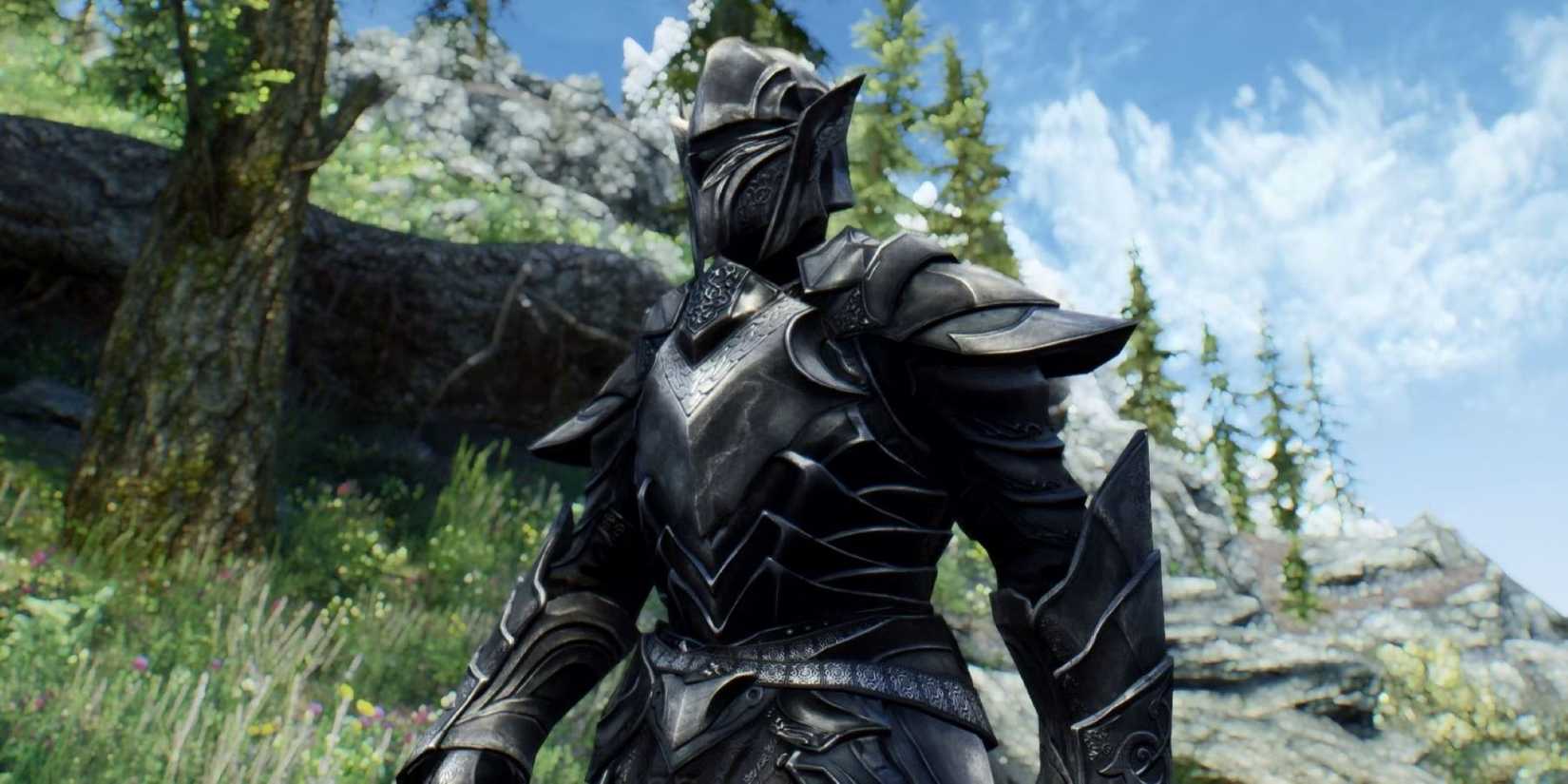 Ebony warrior walking in the wilderness