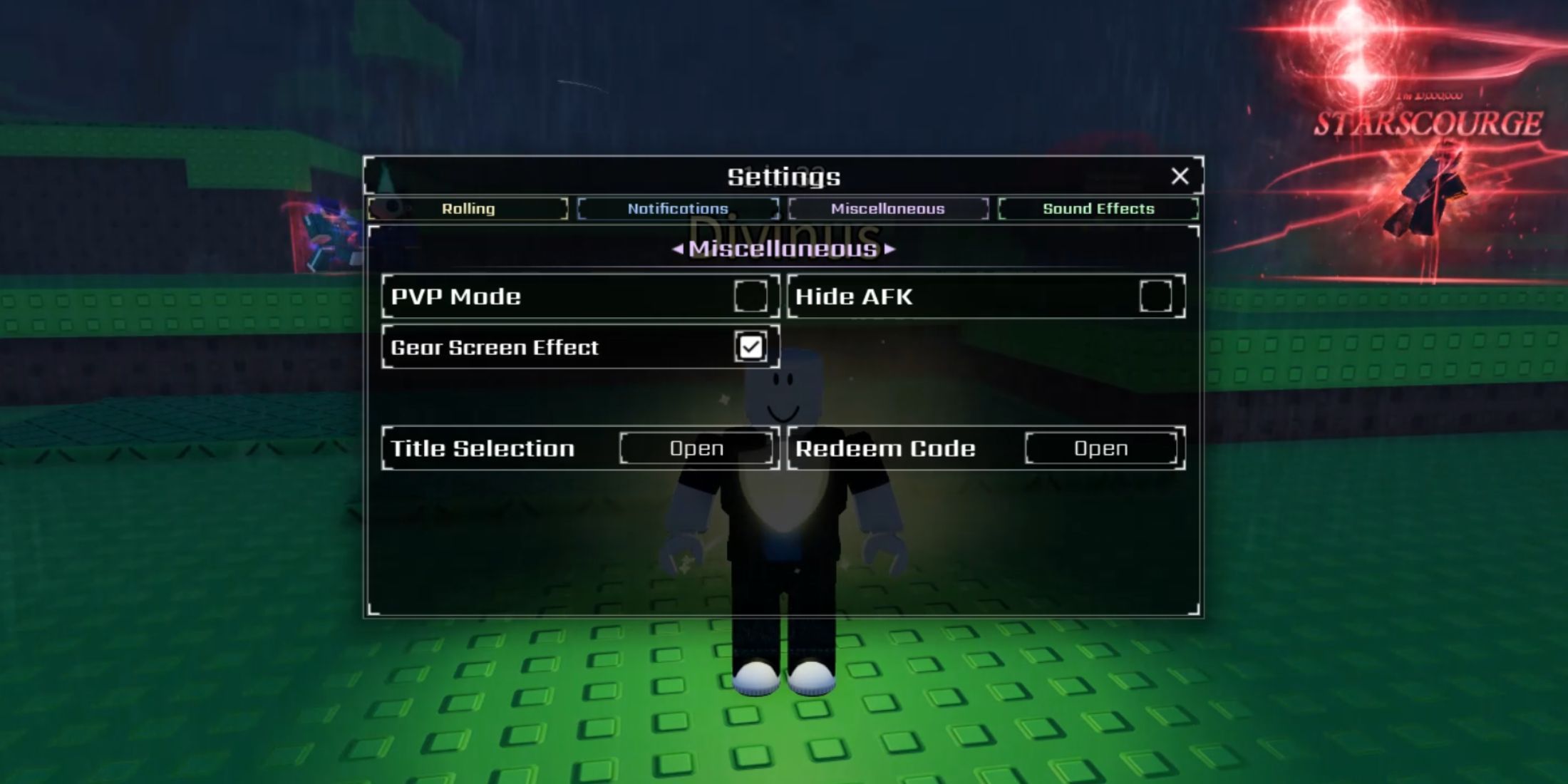 RNG SOL'S RNG tab