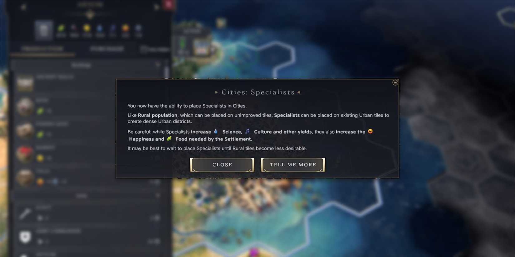 specialists blurb in civ 7