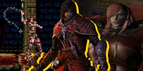 Split image of Super Castlevania 4, Castlevania Lords Of Shadow, and Castlevania Lament Of Innocence